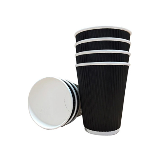 Black Ribbed Cups